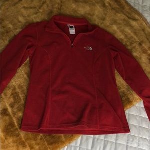 Fitted thermal North Face fleece quarter zip